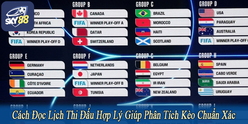 cách đọc lịch thi đấu hợp lý