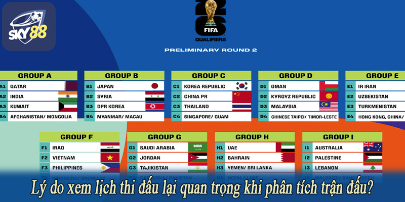 Lý do xem lịch thi đấu lại quan trọng khi phân tích trận đấu?