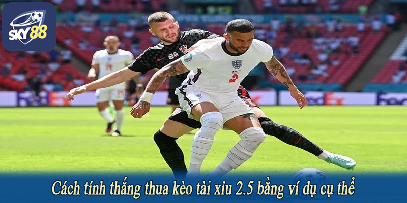 Cách tính thắng thua kèo tài xỉu 2.5 bằng ví dụ cụ thể
