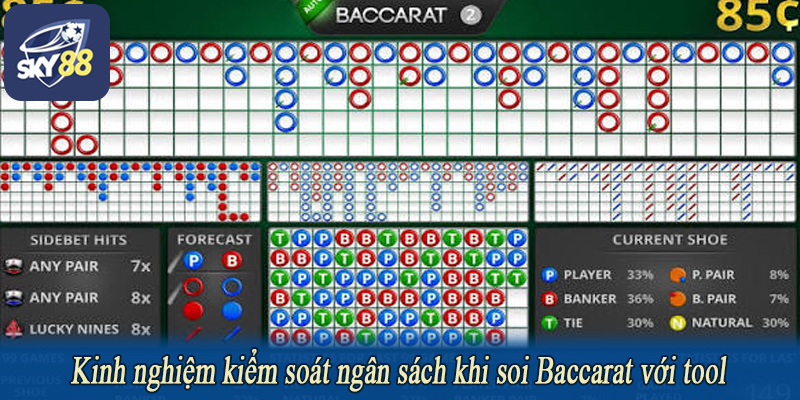 Kinh nghiệm kiểm soát ngân sách khi soi Baccarat với tool